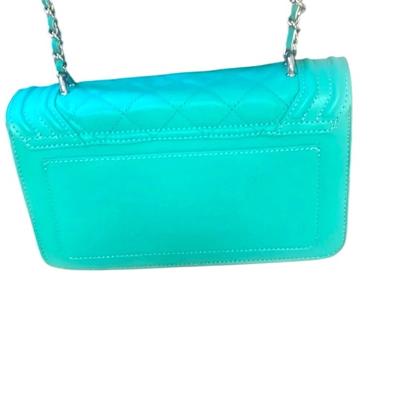 NWT Baffled Mishchka Letter Lock crossbody with bombe & pearls - Picture 9 of 10